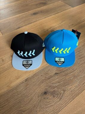 Baseball Lifestyle 101 - Seams Off Field Snapback Youth Hats - set of 2- NEW